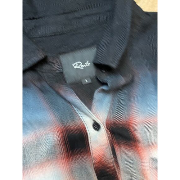 Rails Red Black Ombre Plaid Button-Down Shirt – Women’s Size S - Picture 3 of 4